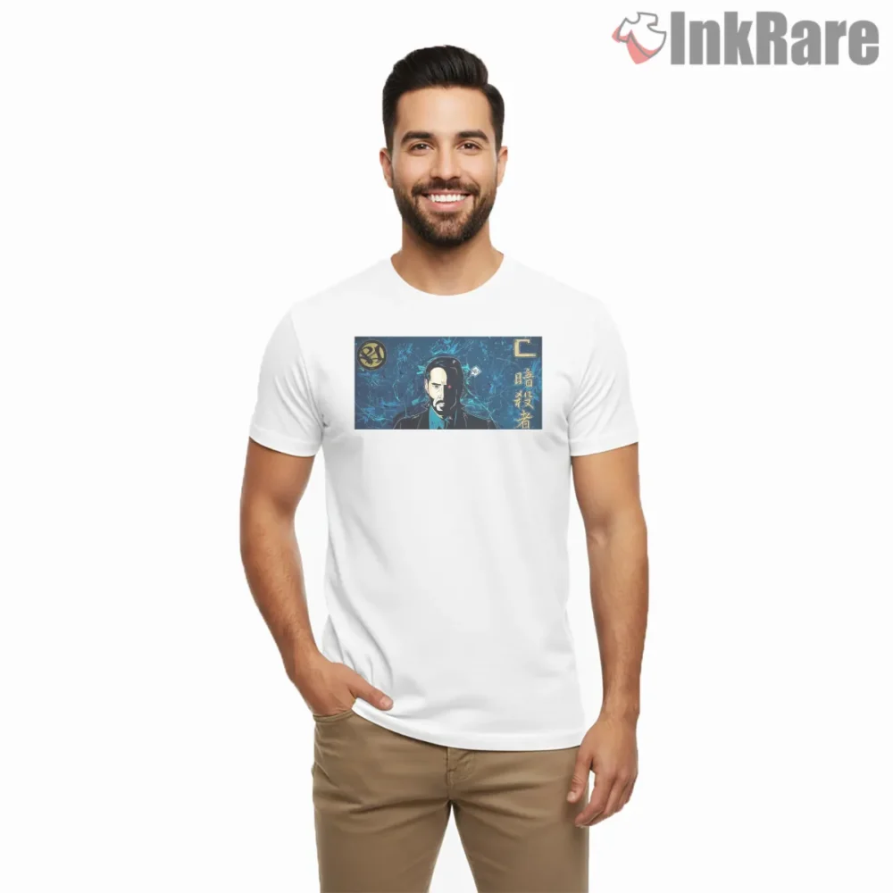John Wick The One You Send Shirt on white short sleeve shirt for men graphic tee