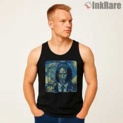 John Wick Van Gogh Brush Stroke Art Shirt on black tank top for men graphic tee