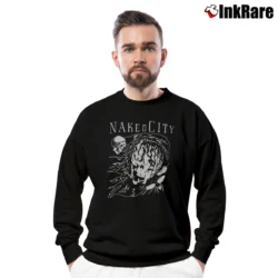 Men’s John Zorn Naked City 90s Crewneck Sweatshirt in black | Cozy Fabric, Clean Style
