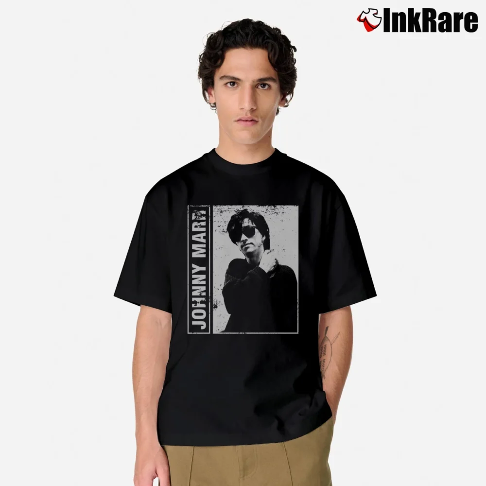 Men’s Johnny Marr 80s 90s Vintage Classic T-Shirt in black | Soft, Breathable Everyday Wear