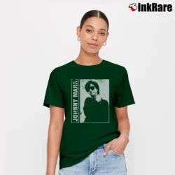 Women’s Johnny Marr 80s 90s Vintage Signature T-Shirt in forest green | Soft, Flattering Fit