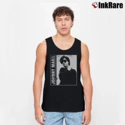 Men’s Johnny Marr 80s 90s Vintage Tank Top in black | Breathable, Active-Friendly Design