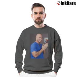 Men’s Johnny Sins Doctor Meme Classic Crewneck Sweatshirt in charcoal | Cozy Fabric, Clean Style