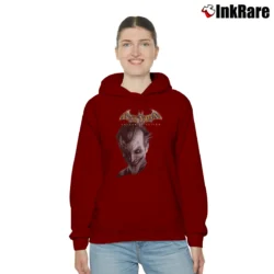 Women’s Joker Batman Arkham Asylum Comic Graphic Cozy Hoodie in maroon | Warm, Structured, Stylish