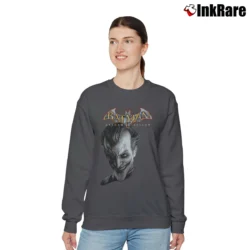Women’s Joker Batman Arkham Asylum Comic Graphic Relaxed Sweatshirt in charcoal | Soft, Laid-Back Vibe