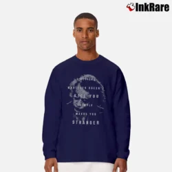 Men’s Joker I Believe Whatever Doesn't Kill Makes You Stranger Long-Sleeve Shirt in navy | Sleek, Lightweight, Year-Round Wear