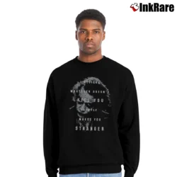 Men’s Joker I Believe Whatever Doesn't Kill Makes You Stranger Crewneck Sweatshirt in black | Cozy Fabric, Clean Style