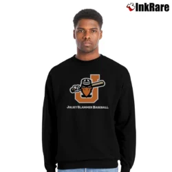 Men’s Joliet Slammers Baseball Team Crewneck Sweatshirt in black | Cozy Fabric, Clean Style