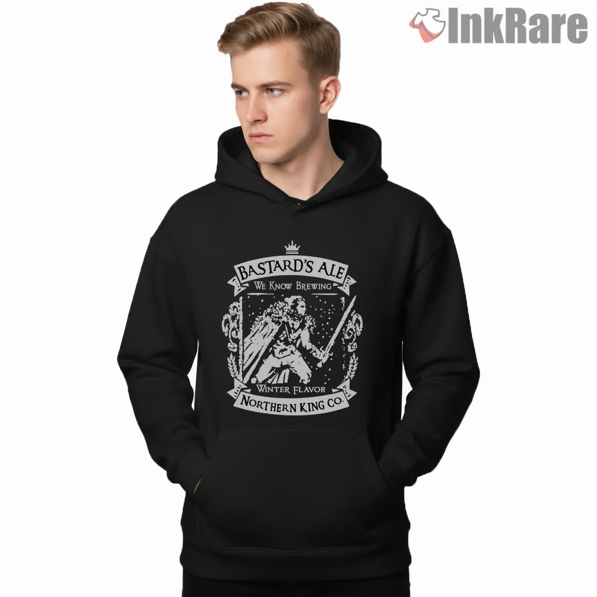 Jon Snow Bastards Ale Vintage Tavern Hoodie Black Jon Snow Bastards Ale Vintage Tavern Shirt on black hoodie for men graphic tee
