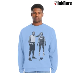 Men’s Jordan And Mars Blackmon 90s Promo Crewneck Sweatshirt in light blue | Cozy Fabric, Clean Style