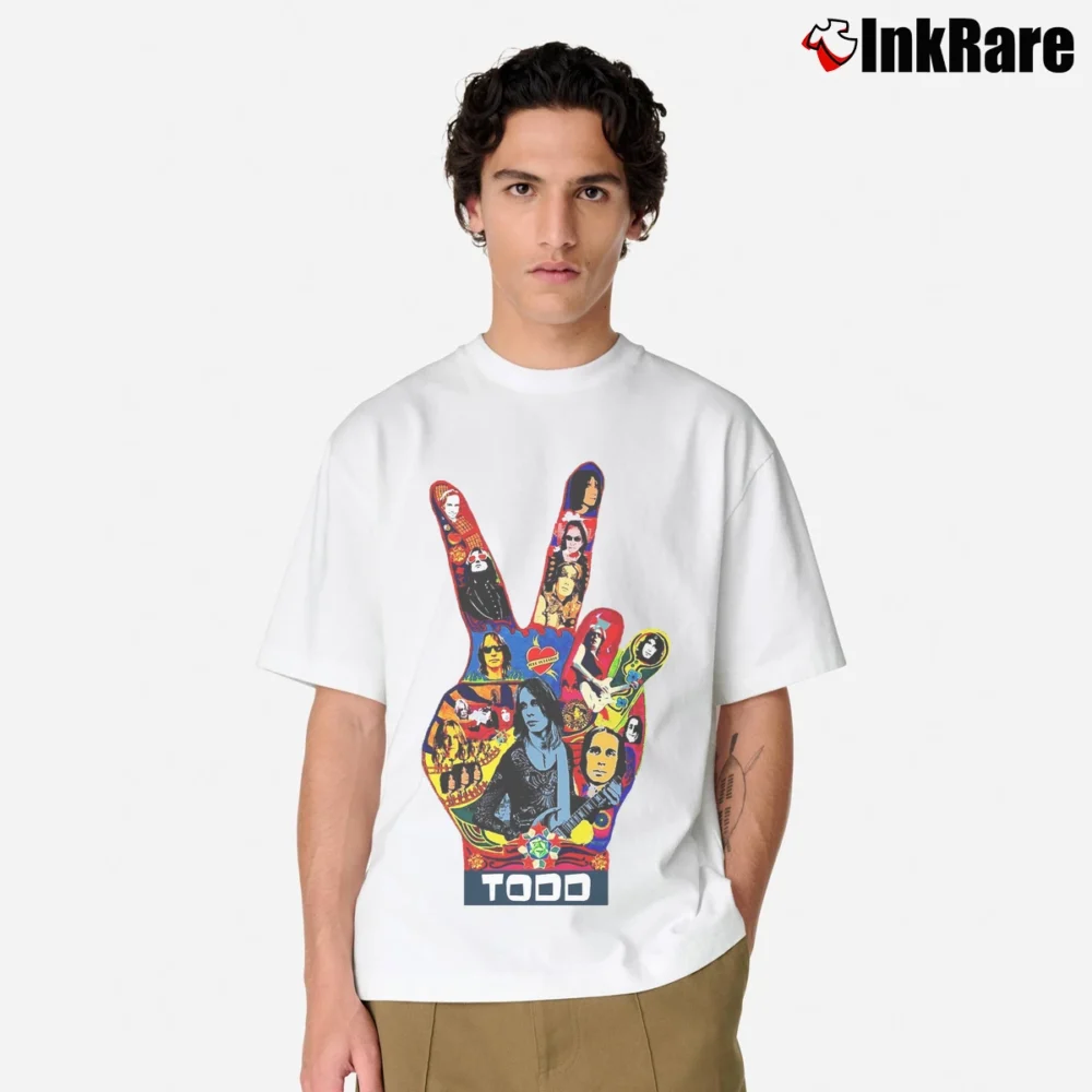 Men’s Joseph E Hinton Todd Rundgren Music Classic T-Shirt in white | Soft, Breathable Everyday Wear