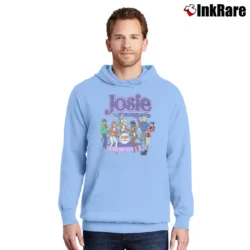 Men’s Josie And The Pussycats Graphic Pullover Hoodie in light blue | Cozy, Durable, Modern Fit