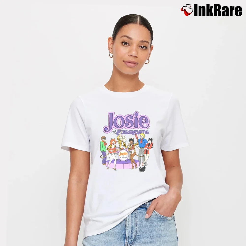 Women’s Josie And The Pussycats Signature T-Shirt in white | Soft, Flattering Fit