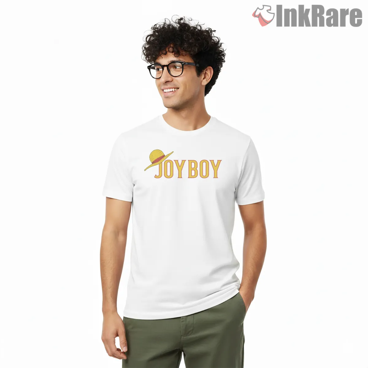 Joy Boy Straw Hat Legend Anime Short Sleeve White Joy Boy Straw Hat Legend Anime Shirt on white short sleeve shirt for men graphic tee