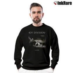 Men’s Joy Division Closer Crewneck Sweatshirt in black | Cozy Fabric, Clean Style