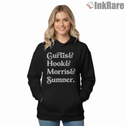 Joy Division Member Names Retro Typography Shirt on black hoodie for women graphic tee