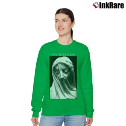 Women’s Joy Division The Veiled Virgin Design Relaxed Sweatshirt in irish green | Soft, Laid-Back Vibe