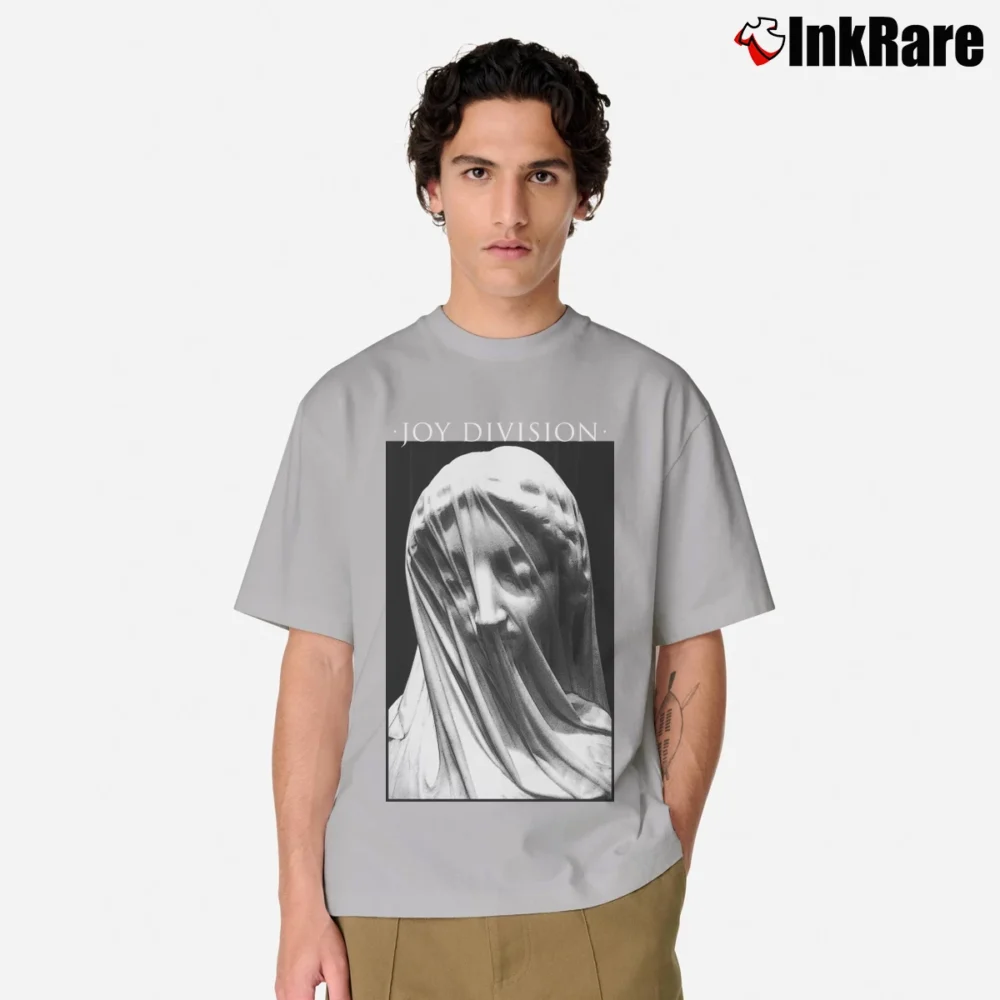 Men’s Joy Division The Veiled Virgin Design Classic T-Shirt in sport grey | Soft, Breathable Everyday Wear
