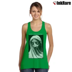 Women’s Joy Division The Veiled Virgin Design Tank Top in irish green | Lightweight, Movement-Friendly