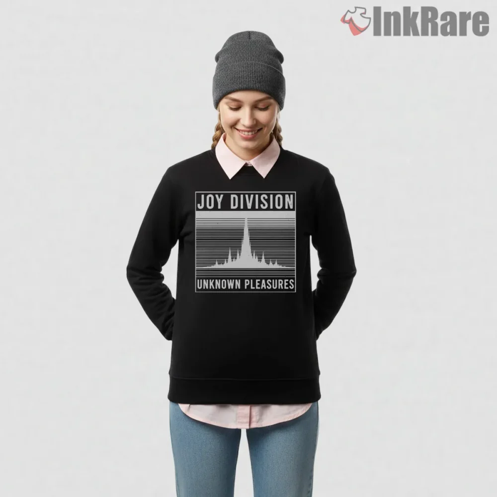 Joy Division Unknown Pleasures Skyline Shirt on graphic shirt for women graphic tee