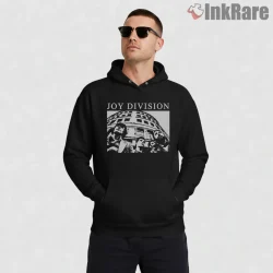 Joy Division Urban Fan Art Portrait Shirt on black hoodie for men graphic tee