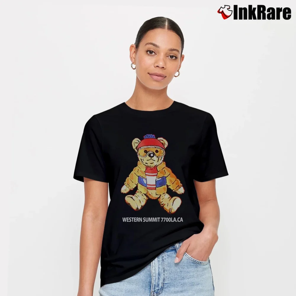 Women’s Joyrich Teddy Bear Graphic Signature T-Shirt in black | Soft, Flattering Fit