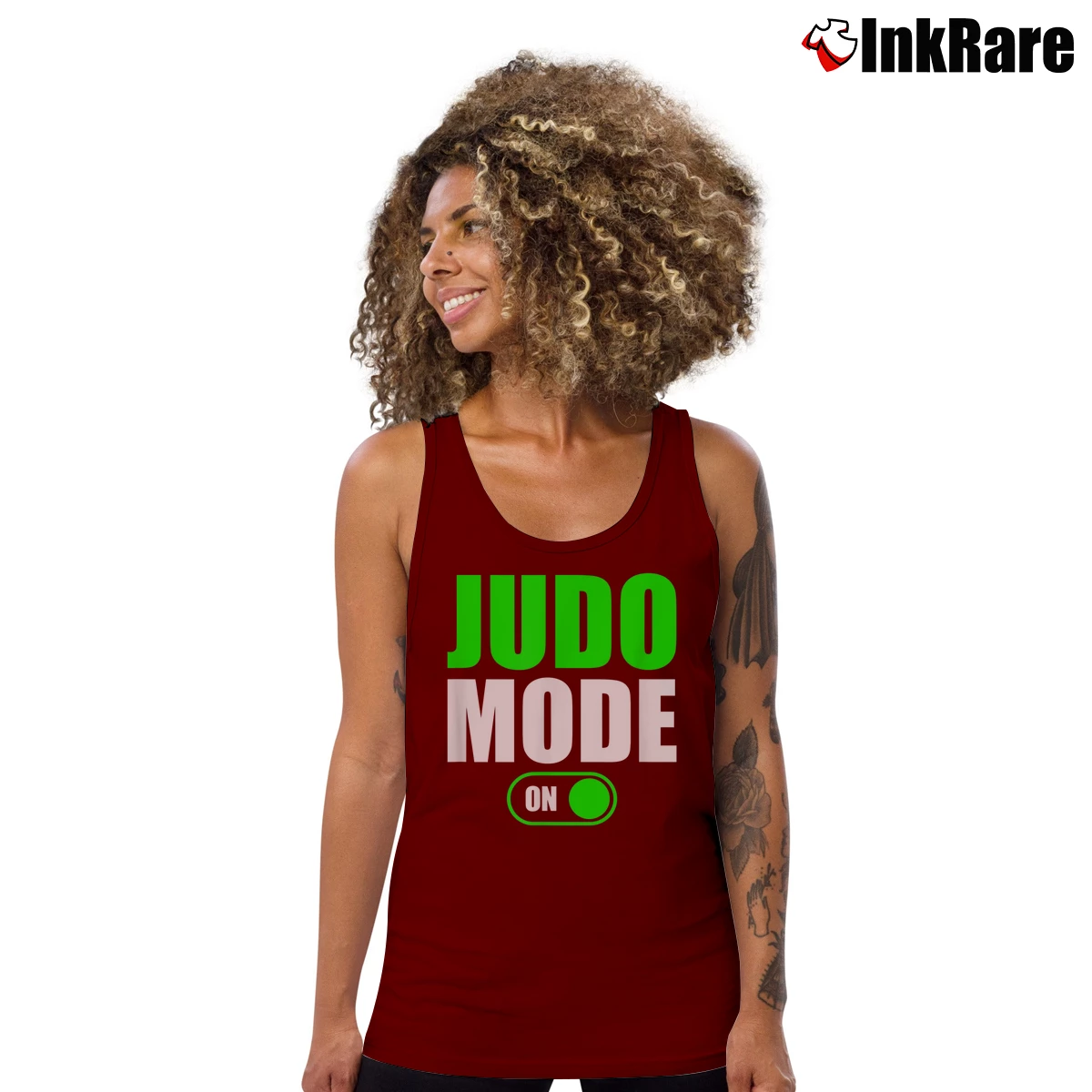 Women’s Judo Mode On Funny Workout Fitness Martial Arts Tank Top in maroon | Lightweight, Movement-Friendly