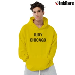 Men’s Judy Chicago Graphic Art Pullover Hoodie in yellow | Cozy, Durable, Modern Fit