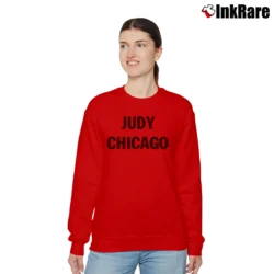 Women’s Judy Chicago Graphic Art Relaxed Sweatshirt in red | Soft, Laid-Back Vibe