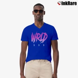 Men’s Juice Wrld 999 Hip Hop V-Neck Tee in royal blue | Sharp, Breathable, Everyday Staple