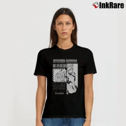 Women’s Jujutsu Kaisen Yuji Itadori Sukuna T-Shirt in black | Soft, Flattering Fit