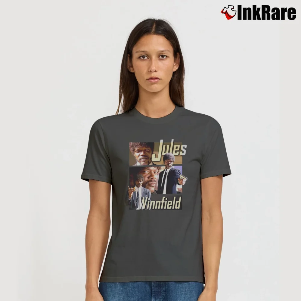 Women’s Jules Pulp Fiction T-Shirt in charcoal | Soft, Flattering Fit