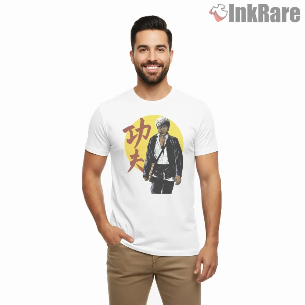 Jules Walk The Earth Warrior Shirt on white short sleeve shirt for men graphic tee