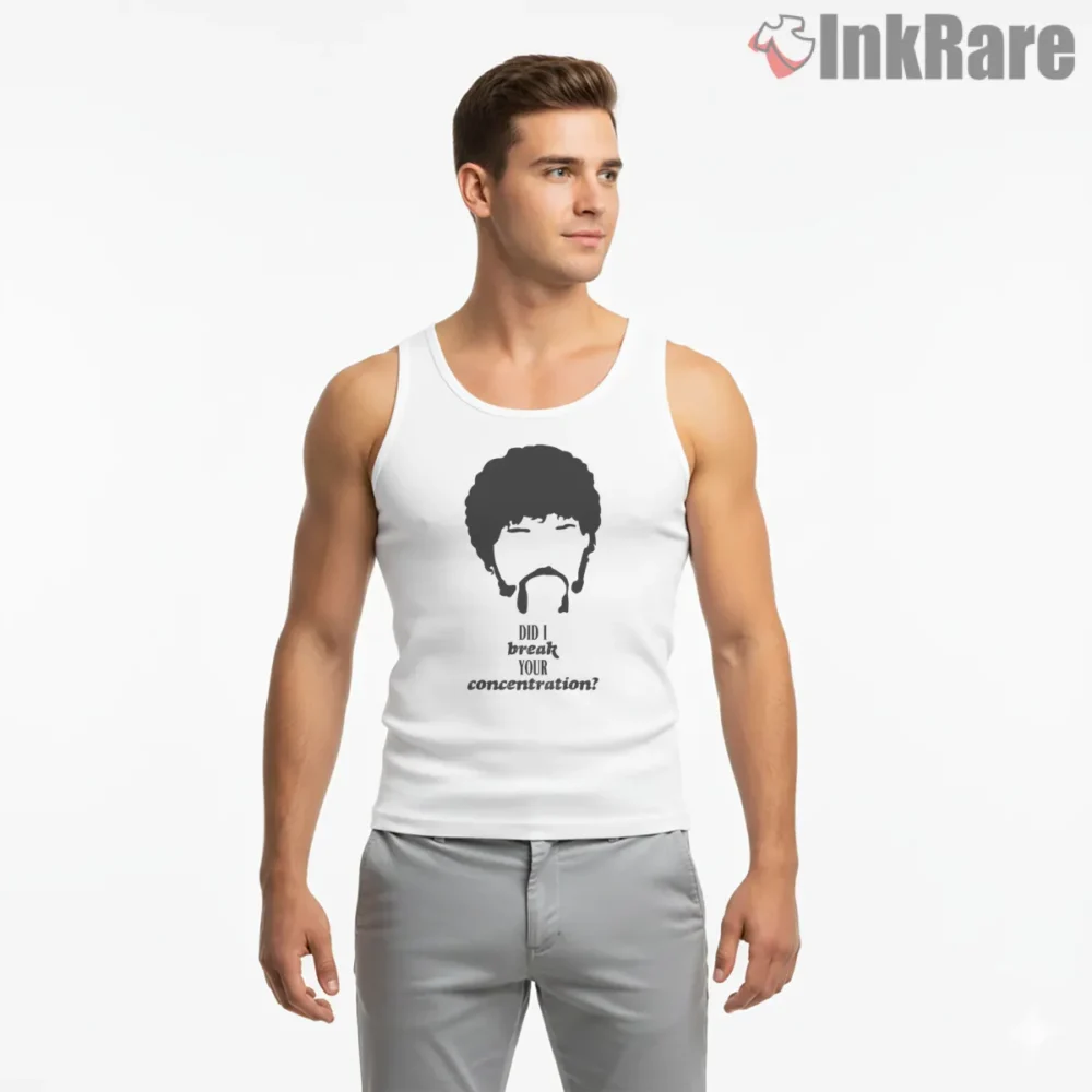 Jules Winnfield Break Your Concentration Shirt on white tank top for men graphic tee
