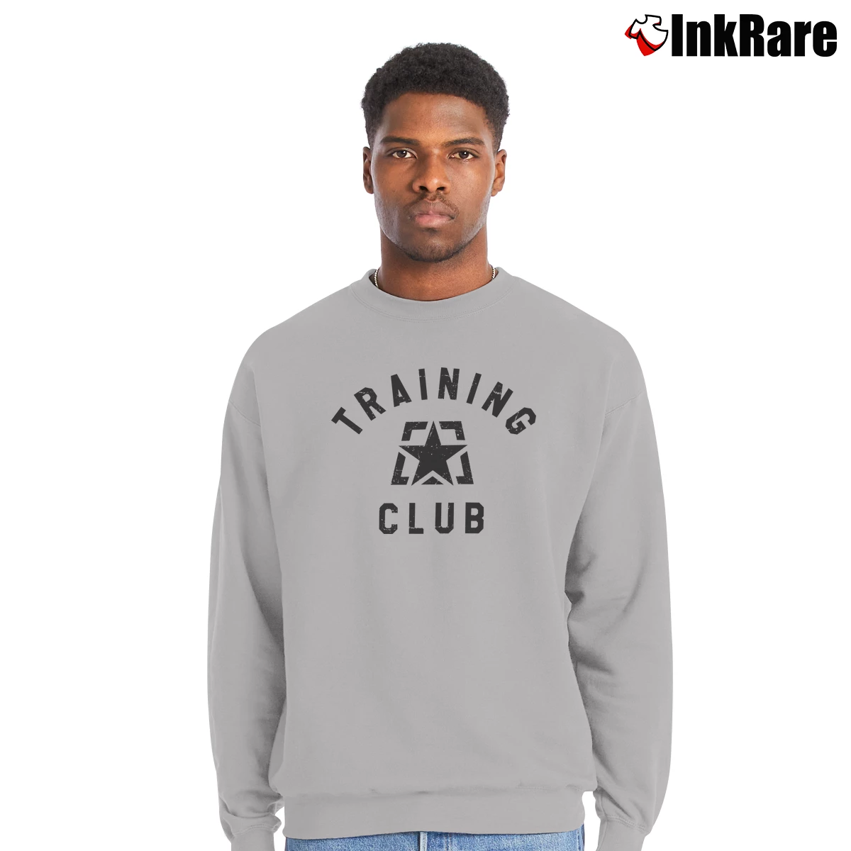 Men’s Jumpbox Fitness Training Club Workout Gym Crewneck Sweatshirt in sport grey | Cozy Fabric, Clean Style