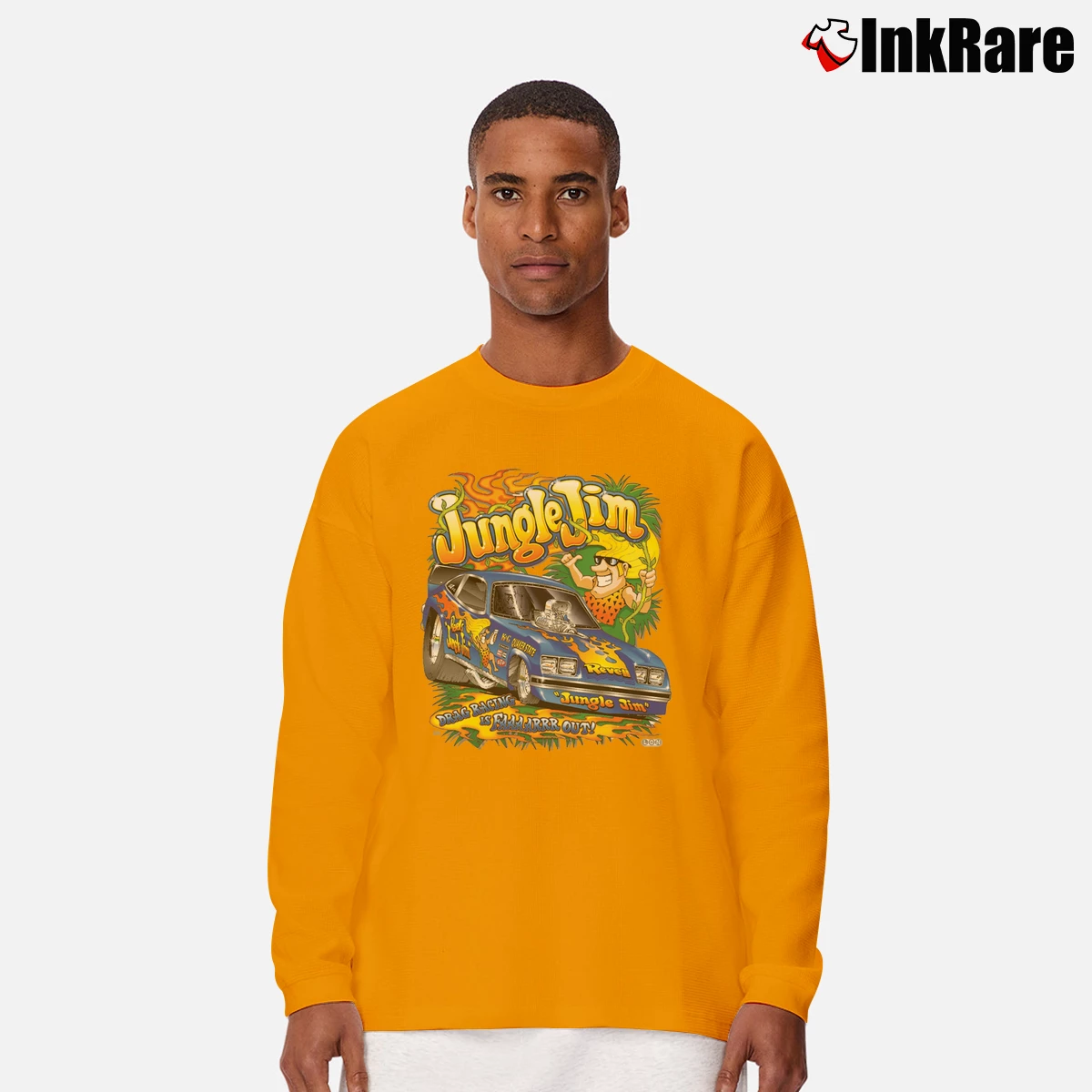 Men’s Jungle Jim Liberman Long-Sleeve Shirt in orange | Sleek, Lightweight, Year-Round Wear