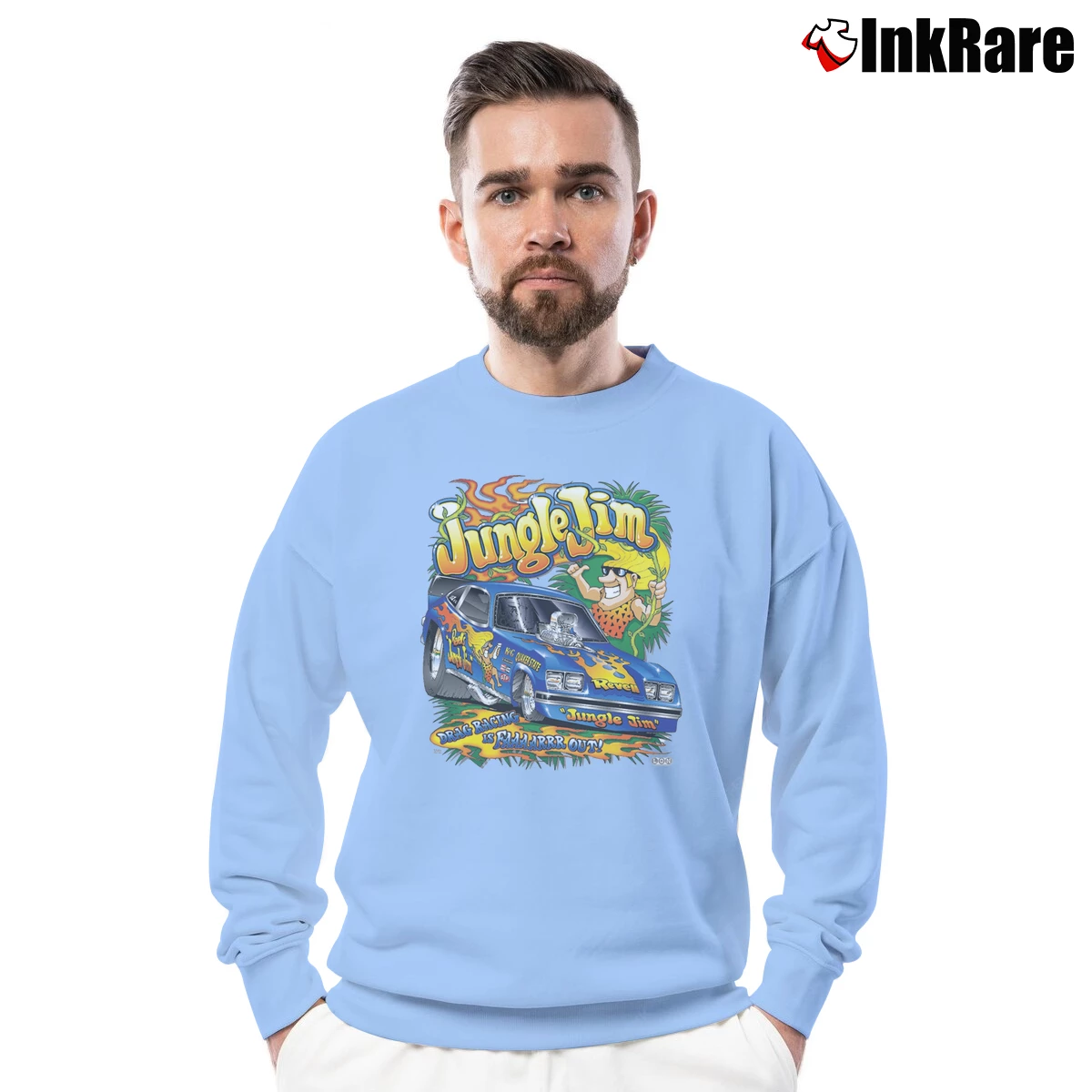 Men’s Jungle Jim Liberman Crewneck Sweatshirt in light blue | Cozy Fabric, Clean Style