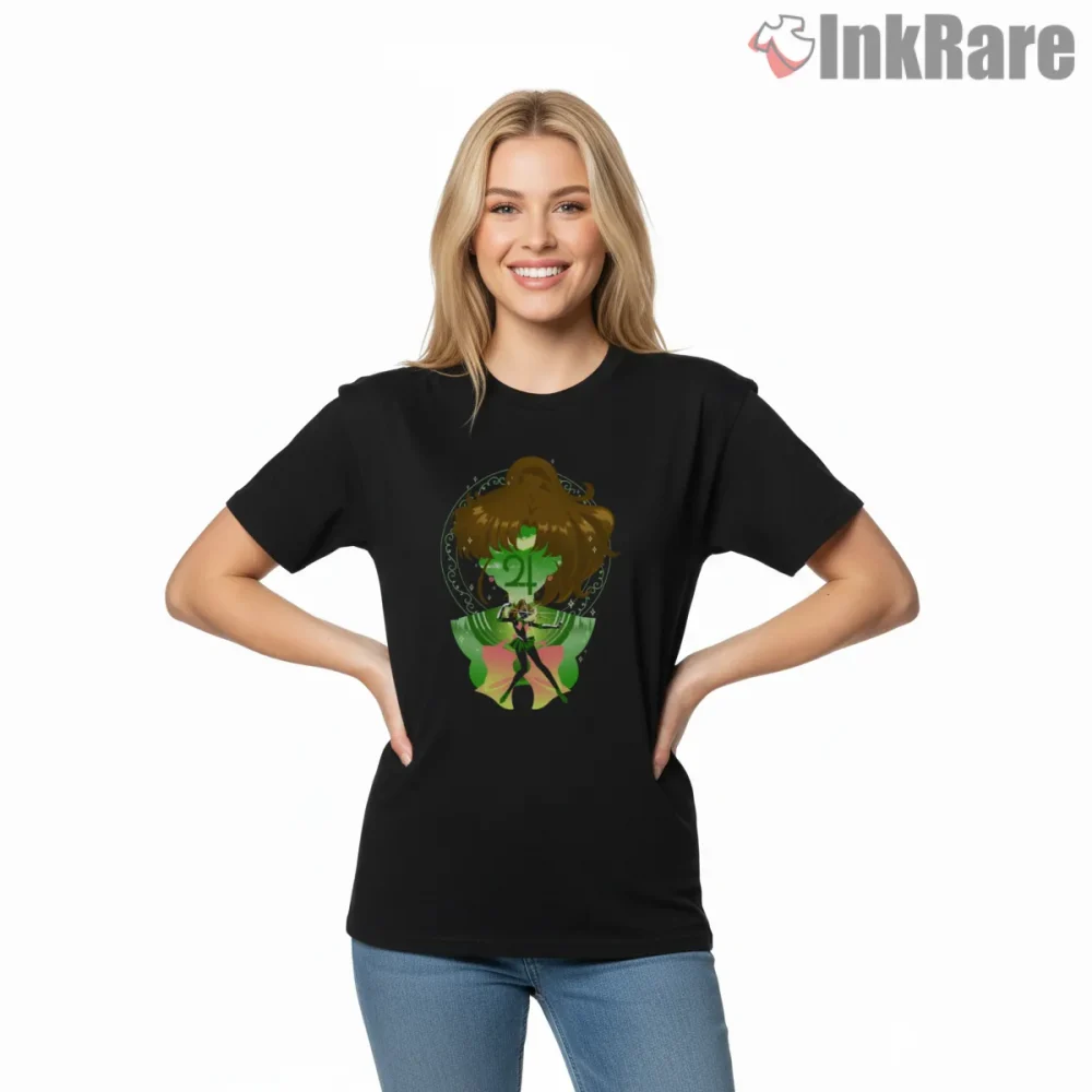 Jupiter Oath Of Thunder Emblem Shirt on black short sleeve shirt for women graphic tee