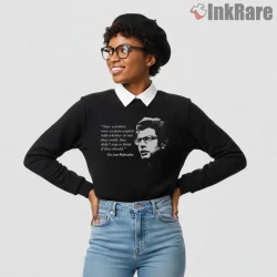 Jurassic Park Ian Malcolm Chaos Theory Quote Portrait Shirt on graphic shirt for women graphic tee