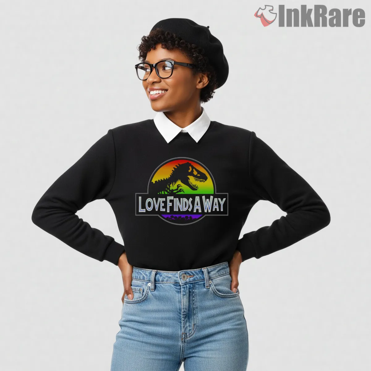 Jurassic Park Love Finds A Way Rainbow Logo Shirt Jurassic Park Love Finds A Way Rainbow Logo Shirt on graphic shirt for women graphic tee