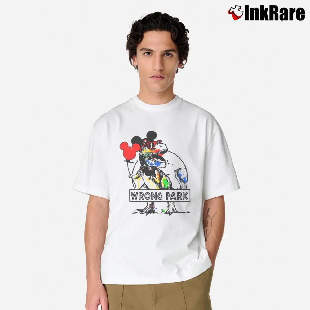 Men’s Jurassic Park Wrong Park Classic T-Shirt in white | Soft, Breathable Everyday Wear