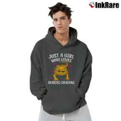 Men’s Just A Girl Who Loves Bearded Dragons Cute Lizard Pullover Hoodie in charcoal | Cozy, Durable, Modern Fit