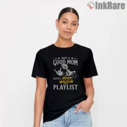 Black short sleeve tee with playful vibe