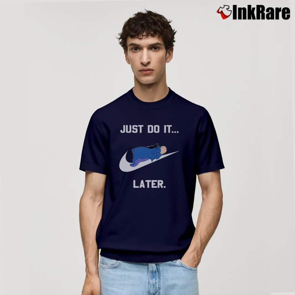 Men’s Just Do It Later Eeyore Winnie The Pooh Classic T-Shirt in navy | Soft, Breathable Everyday Wear