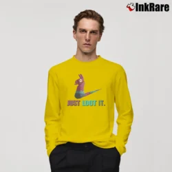 Men’s Just Loot It Fortnite Parody Long-Sleeve Shirt in yellow | Sleek, Lightweight, Year-Round Wear