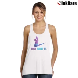 Women’s Just Loot It Fortnite Parody Tank Top in white | Lightweight, Movement-Friendly