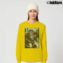 Women’s Justice League Wonder Woman Superman Power Kiss Graphic Long-Sleeve Top in yellow | Sleek, Versatile, All-Season