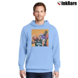 Men’s Justin Jefferson Anthony Edwards Pullover Hoodie in light blue | Cozy, Durable, Modern Fit