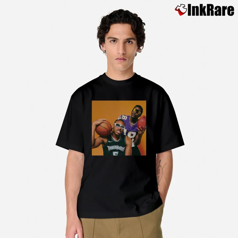 Men’s Justin Jefferson Anthony Edwards Classic T-Shirt in black | Soft, Breathable Everyday Wear