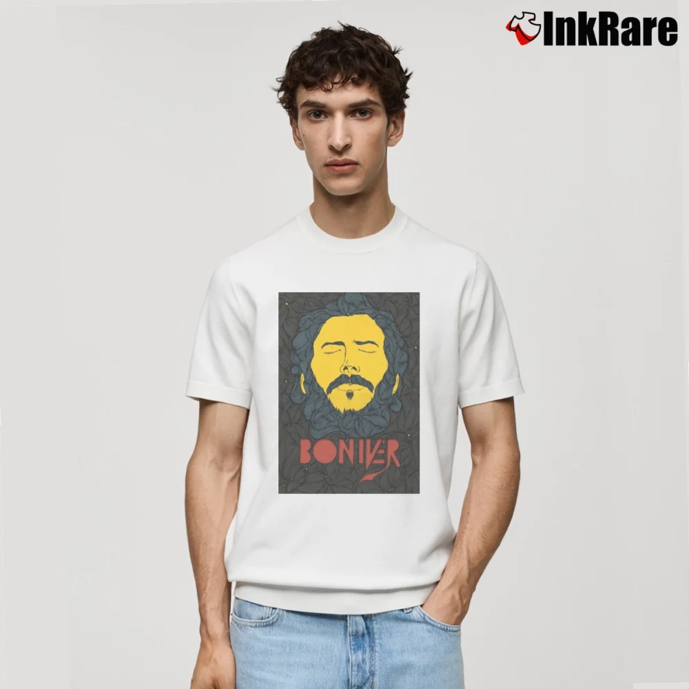 Men’s Justin Vernon Bon Iver Indie Music Classic T-Shirt in white | Soft, Breathable Everyday Wear